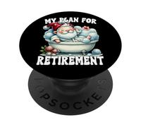 Funny Retirement Plan Spa Gnome In Bathtub For Lazy Dad PopSockets PopGrip Adhesivo