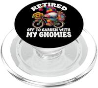 Funny Retirement Saying For Garden Lover Retired Dad Gnome PopSockets PopGrip para MagSafe