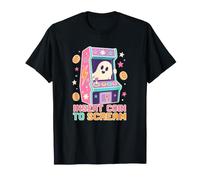 Funny Retro Arcade Halloween Ghost Gamer Boy Girl Kid Camiseta