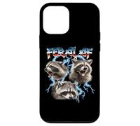 Funny Retro Band Vintage Feral AF Raccoon Trash Panda Lover Carcasa para iPhone 12 Mini