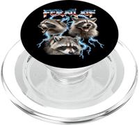 Funny Retro Band Vintage Feral AF Raccoon Trash Panda Lover PopSockets PopGrip para MagSafe
