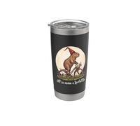 Funny Retro Bicycle Off To Cause A Kerfuffle Capybara Vibes Vaso térmico de acero inoxidable de doble pared