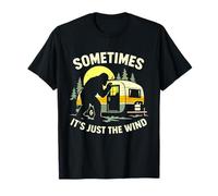 Funny Retro Bigfoot Camper A Veces es Solo el Viento Camiseta