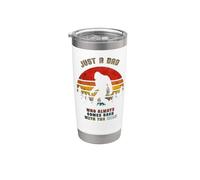 Funny Retro Bigfoot Sosteniendo Cartón De Leche Y Volviendo A Casa Vaso térmico de acero inoxidable de doble pared