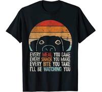Funny Retro Dog tee I'Ll Be Watching You Pet Lover Owner Unisex Cotton T-Shirt t Shirt Printing - Unisex 100% Cotton Size S-3XL