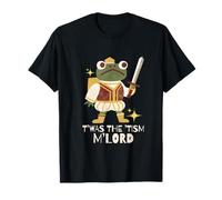 Funny Retro Medieval Knight Frog T'was The 'Tism M'Lord Camiseta