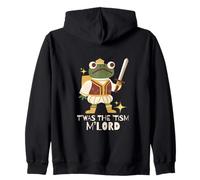 Funny Retro Medieval Knight Frog T'was The 'Tism M'Lord Sudadera con Capucha