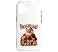 Funny Retro Santa Masala Chai Tea Christmas Humor Carcasa para iPhone 16