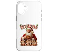 Funny Retro Santa Masala Chai Tea Christmas Humor Carcasa para iPhone 16 Plus