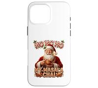 Funny Retro Santa Masala Chai Tea Christmas Humor Carcasa para iPhone 16 Pro MAX