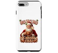 Funny Retro Santa Masala Chai Tea Christmas Humor Carcasa para iPhone 7 Plus/8 Plus