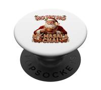 Funny Retro Santa Masala Chai Tea Christmas Humor PopSockets PopGrip Adhesivo