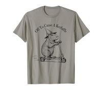 Funny Retro Scooter Off To Cause A Kerfuffle Capybara Vibes Camiseta