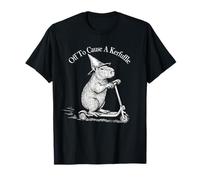 Funny Retro Scooter Off To Cause A Kerfuffle Capybara Vibes Camiseta