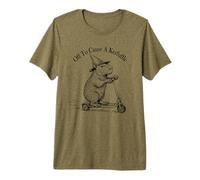 Funny Retro Scooter Off To Cause A Kerfuffle Capybara Vibes Camiseta Premium