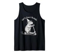 Funny Retro Scooter Off To Cause A Kerfuffle Capybara Vibes Camiseta sin Mangas