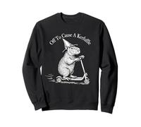 Funny Retro Scooter Off To Cause A Kerfuffle Capybara Vibes Sudadera