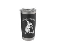 Funny Retro Scooter Off To Cause A Kerfuffle Capybara Vibes Vaso térmico de acero inoxidable de doble pared