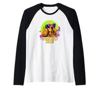 Funny Retro Vintage 80s 90s Totally RAD Cocker Spaniel Lover Camiseta Manga Raglan