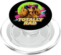 Funny Retro Vintage 80s 90s Totally RAD Cocker Spaniel Lover PopSockets PopGrip para MagSafe