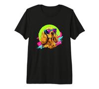 Funny Retro Vintage 80s Cocker Spaniel Lover Camiseta Premium