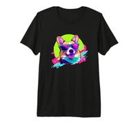 Funny Retro Vintage 80s Pembroke Welsh Corgi Dog Lover Camiseta Premium