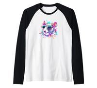Funny Retro Vintage 80s Pet Rat Lover Camiseta Manga Raglan