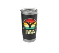 Funny Retro Vintage Cobra Chicken Goose Lover Vaso térmico de acero inoxidable de doble pared