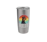 Funny Retro Vintage Every Snack Doberman Pinscher Dog Lover Vaso térmico de acero inoxidable de doble pared
