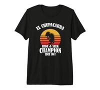 Funny Retro Vintage Hide & S hampion El Chupacabra Lover Camiseta Premium