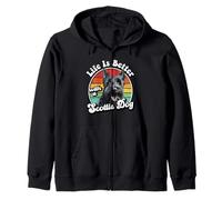 Funny Retro Vintage Life Is Better Scottish Terrier Lover Sudadera con Capucha