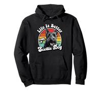 Funny Retro Vintage Life Is Better Scottish Terrier Lover Sudadera con Capucha