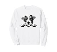 Funny Retro Vintage Logo Happy Face Jack Russell Terrier Sudadera