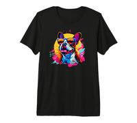Funny Retro Vintage Mens Womens 80s 90s Boston Terrier Lover Camiseta Premium
