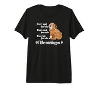 Funny Retro Vintage Snack Make Meal Bake English Bulldog Camiseta Premium