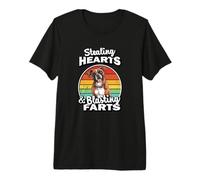Funny Retro Vintage Stealing Hearts Farts Boxer Dog Lover Camiseta Premium