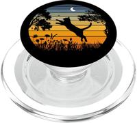 Funny Retro Vintage Sunset Girls Garden Nature Tabby Cat PopSockets PopGrip para MagSafe