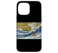Funny Retro Vintage Surfing A Great Wave Bloodhound Lover Carcasa para iPhone 13 Pro Max