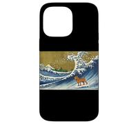 Funny Retro Vintage Surfing A Great Wave Bloodhound Lover Carcasa para iPhone 14 Pro Max