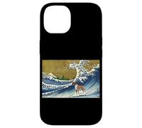 Funny Retro Vintage Surfing A Wave Boxer Dog Breed Lover Carcasa para iPhone 14