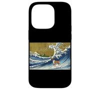 Funny Retro Vintage Surfing A Wave Boxer Dog Breed Lover Carcasa para iPhone 14 Pro
