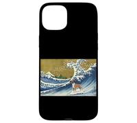 Funny Retro Vintage Surfing A Wave Boxer Dog Breed Lover Carcasa para iPhone 15 Plus