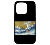 Funny Retro Vintage Surfing A Wave Boxer Dog Breed Lover Carcasa para iPhone 15 Pro