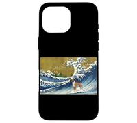 Funny Retro Vintage Surfing A Wave Boxer Dog Breed Lover Carcasa para iPhone 16 Pro MAX
