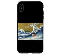 Funny Retro Vintage Surfing A Wave Boxer Dog Breed Lover Carcasa para iPhone XS MAX