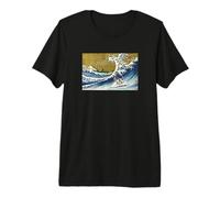 Funny Retro Vintage Surfing A Wave Piebald Dachshund Lover Camiseta Premium