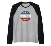 Funny Retro Vintage Vote Camacho 2028 Camiseta Manga Raglan