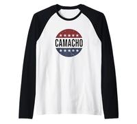 Funny Retro Vintage Vote Camacho 2028 Camiseta Manga Raglan