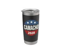 Funny Retro Vintage Vote Camacho 2028 Vaso térmico de acero inoxidable de doble pared
