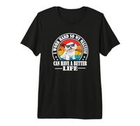 Funny Retro Vintage Work Hard Better Life Maltese Lover Camiseta Premium